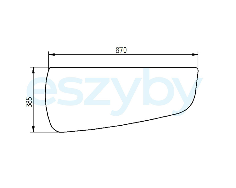 szyba koparka Liebherr - drzwi dolna 7028830 (2909)