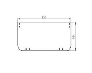 szyba koparka Liebherr - przednia dolna 5007973 (4670)