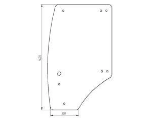 szyba MTZ Belarus/Pronar - drzwi lewe 2522-6708013 (1872)