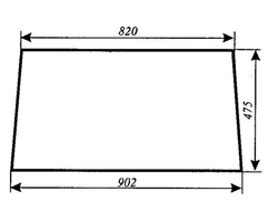 szyba do ciągnika C-360 kabina czeska nowy typ - tylna odmiana mniejsza (130)