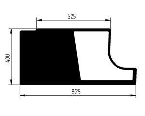 szyba JCB Fastrac 2155 2170 - drzwi dolna prawa 332/R2333 (2653)