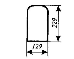 szyba do ciągnika Zetor - przednia dolna lewa (542)