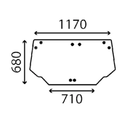 szyba do ciągnika Same - tylna 04439295