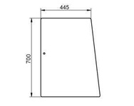 szyba do ciągnika Deutz-Fahr - boczna bezbarwna 04390722 (0050)
