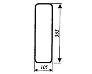 szyba do ciągnika C-330 kabina Chojnów II - przednia dolna (99)