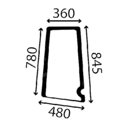 szyba do ciągnika Fendt - boczna górna prawa 524810011210