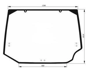 szyba NEW HOLLAND T 8010 8020 8030 8040 8050, TG 210 230 255 285 - tylna (1255)