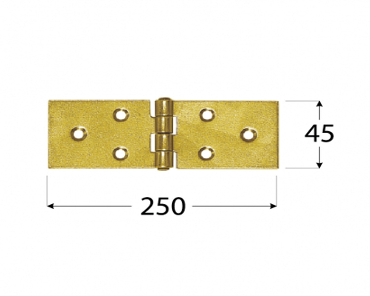 Zawias budowlany 250x45x1,5 klapy skrzynie domax