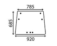 szyba do ciągnika Fendt - przednia 205810040401 (4260)