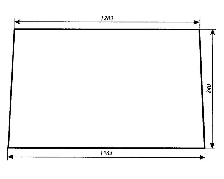 szyba do ciągnika Zetor - przednia 67827961 (834)