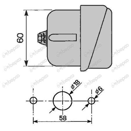 klosz lampy tylnej Case, New Holland, Massey Ferguson 154x62mm 1424354M1
