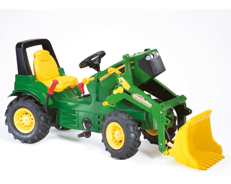 Traktor na pedały z ładowaczem i pompowanymi kołami John Deere Rolly Toys 710126