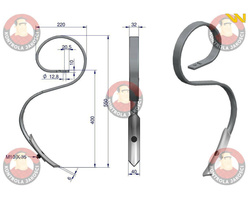 Ząb sprężynowy agregatu uprawowego Waryński