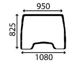 szyba Landini Globus, Massey Ferguson 2200 - przednia 3553400M2 (5073)