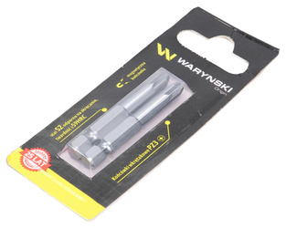 Końcówki wkrętakowe bity PZ3 50mm Waryński komplet w blistrze dwusztukowym