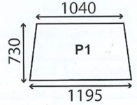 szyba do ciągnika John Deere - przednia AL29675 (4599)