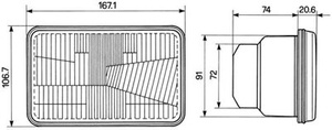 lampa przednia, halogen, reflektor lewy COBO Massey Ferguson 4000 3824711M92