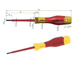 Wkrętak płaski izolowany 2.5x75 mm stal S2 Waryński