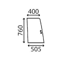 szyba Kubota - boczna przednia prawa przesuwana RG538-47090 (3878)