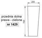 szyba CASE CS 68 75 - przednia dolna prawa (1429)