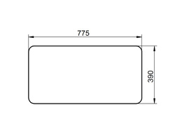 szyba do ciągnika John Deere, Renault - tylna dolna RT6005002917 (0029)