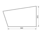szyba ładowarka teleskopowa CAT, Deutz, JLG - drzwi dolna 315-3748 (2174)