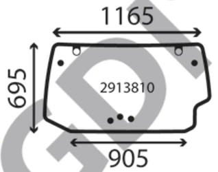 szyba do ciągnika - tylna 0.026.4168.0