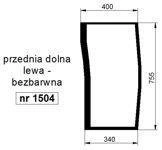 szyba MF serie 4200 4300 - przednia dolna lewa bezbarwna (1504)