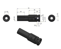 Nasadka udarowa sześciokątna długa 1/2" 11 mm Waryński