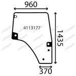 szyba Claas Atos - drzwi prawe 0011560590 (4626)