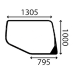 szyba Komatsu - boczna prawa 20Y-54-51842 (3515)