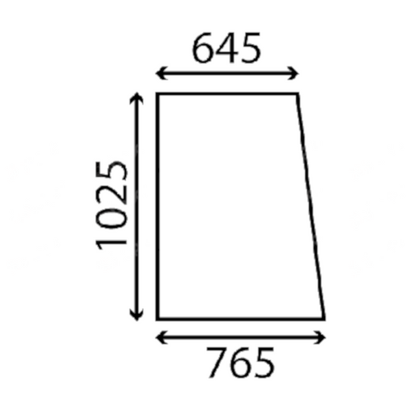 szyba JCB - boczna 827/30101