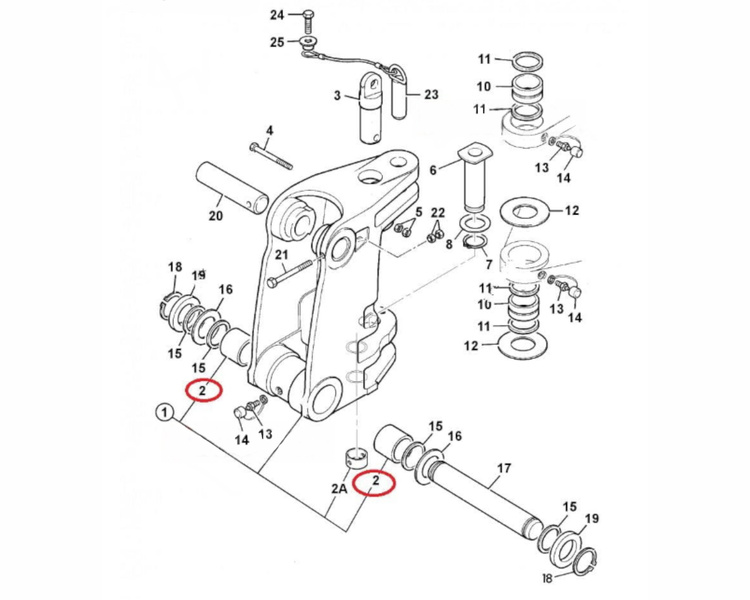 tuleja konika do koparko ładowarki JCB 808/00385