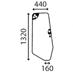 szyba Liebherr - drzwi prawe 10314015