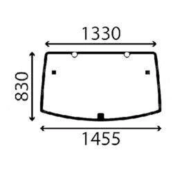 szyba do ciągnika John Deere - tylna AL212195 (4540)