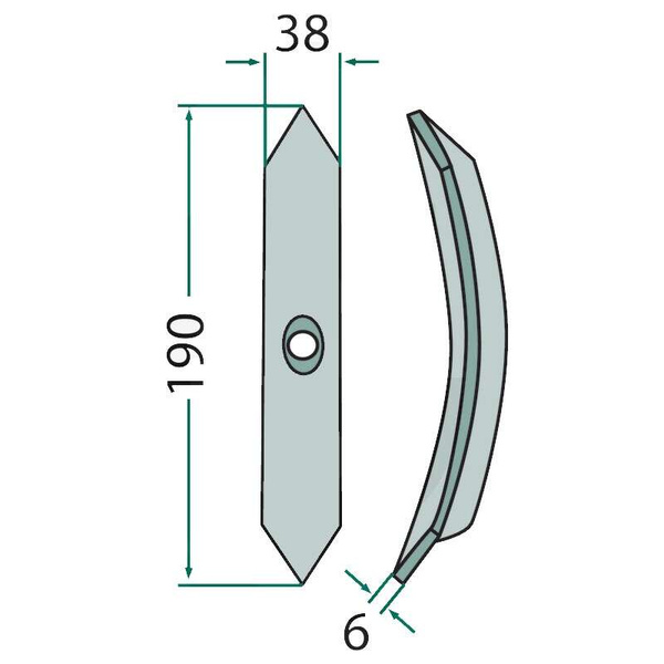 Redliczka 1-otworowa kultywatora 190mm
