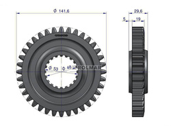 Koło IV biegu Z-36 MF4 1868010M oryginał Ursus