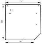szyba tylna bezbarwna Claas, Renault Ares, Atles 7700048325 (1148)