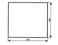 szyba do koparki Waryński 250M - dachowa (576)