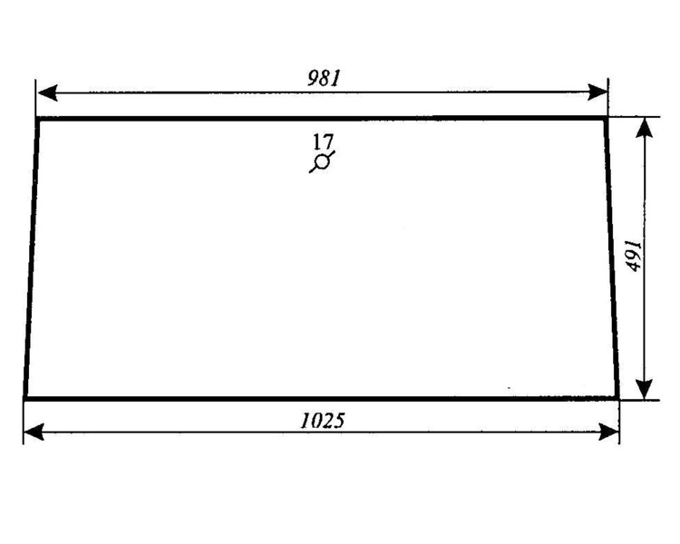 szyba do ciągnika C-360 kabina Sokółka KCR (stary, nowy typ) - tylna (34)