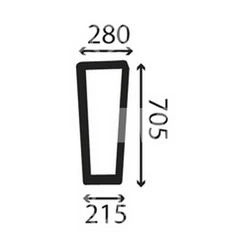 szyba CASE CS 68 75 - przednia dolna lewa 1-34-571-603 (1428)