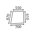 szyba Deutz-Fahr - drzwi górna FRA-0505102638