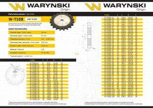 Koło zębate hartowane tarcza 10B-1 (R1 5/8) Z-10 Waryński