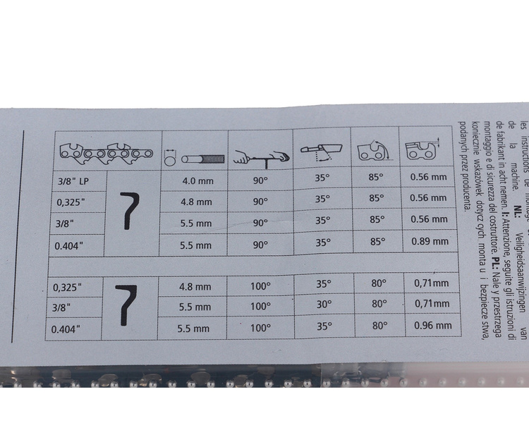 Łańcuch tnący piły 3/8 cala LP 1,3 56 ogniw H37 półdłuto Granit