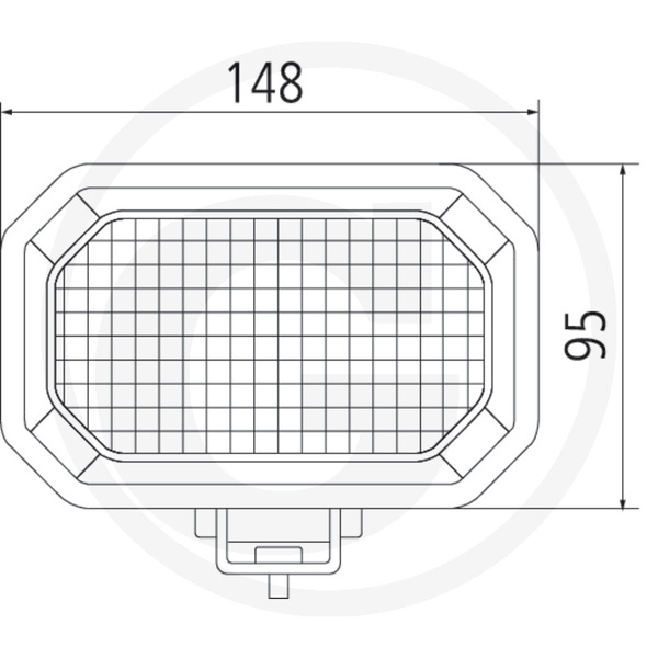 lampa robocza dalekosiężna LED Case, Fendt 148x95x58mm