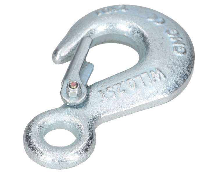 Hak oczkowy z uchem 12mm z zabezpieczeniem 250kg