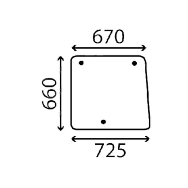 szyba Landini, Massey Ferguson - boczna 3535259M1 (4934)