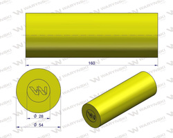Amortyzator poliuretanowy walec 54x160 WARYŃSKI