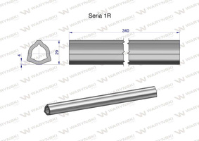 Rura wewnętrzna Seria 1R do wału 460 przegubowo-teleskopowego 29x4 mm 340 mm WARYŃSKI [WR2311340]