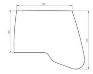 szyba koparka Liebherr - boczna prawa 7030399 (2815)